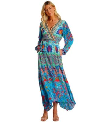 Women's Rossie Maxi Belted Wrap Cover Up Dress