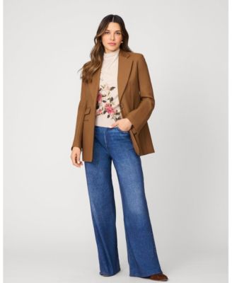 Women's Floral Mock Neck Sweater