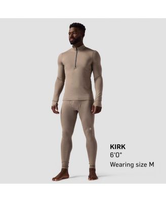 Men's Pines Microgrid Ultra-Lt Baselayer 1/4-Zip Top Lightweight Long Underwear Tops