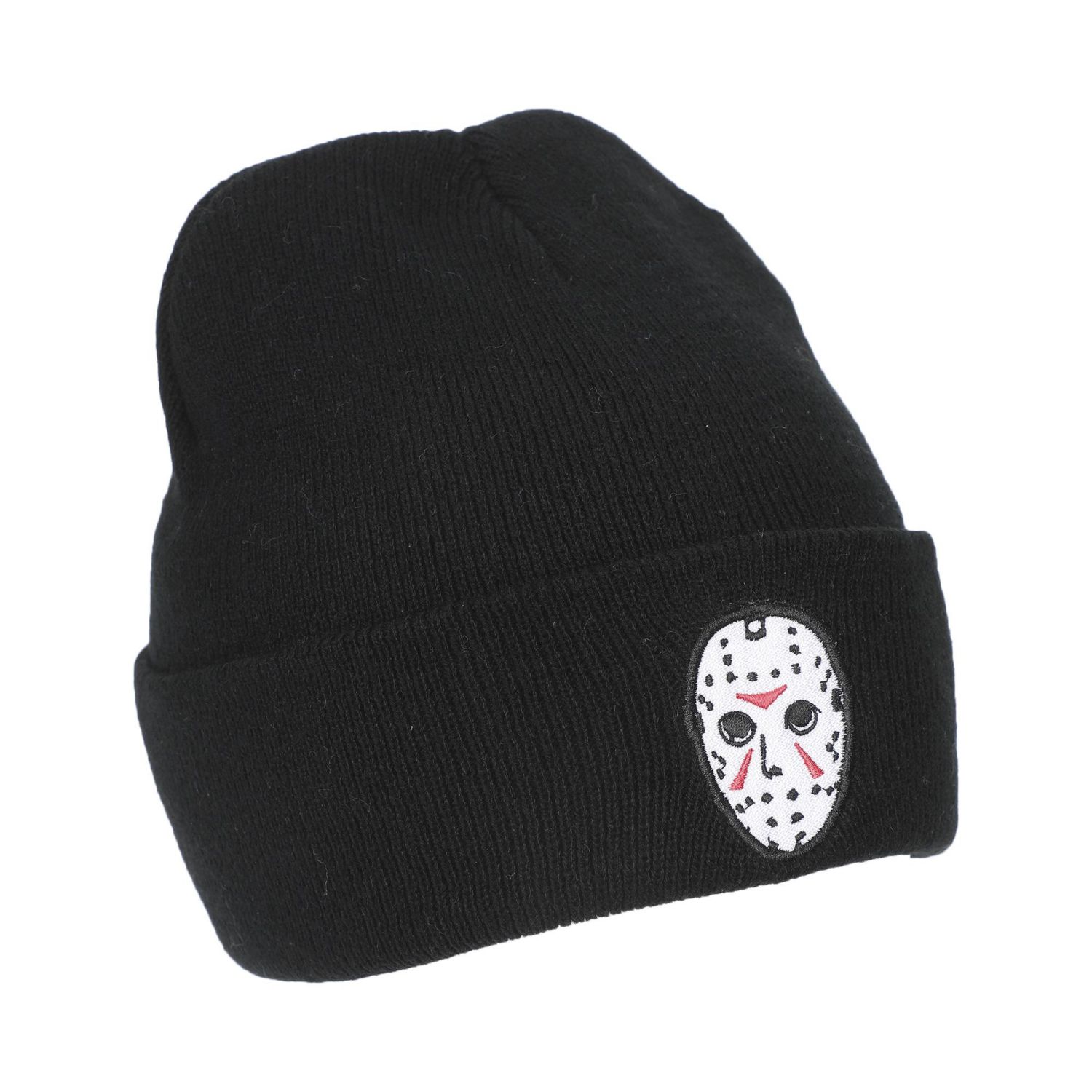 Men's Jason Mask Embroidery On Acrylic Knit Standard Cuff Beanie