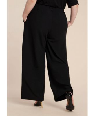 Women's Knit Trouser With Button Tab