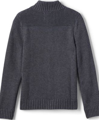 Boys School Uniform Cotton Modal Zip Front Cardigan Sweater