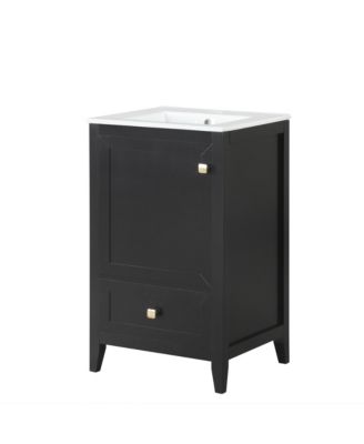 20" Bathroom Vanity with Sink, Soft Closing Door, Storage Rack and One Drawer, Bathroom Cabinet