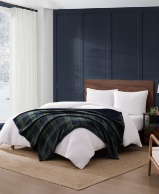 Printed Plush Plaid Throw, 70" x 50"