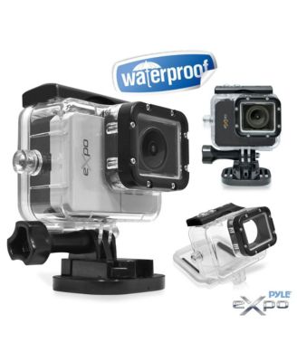 Expo Sports Action Camera - HD 1080P Mini Hi-Res Camcorder w/ Wifi, 20 MP Cam, 2" Screen USB SD Card HDMI, Battery - Waterproof Case, USB Cable