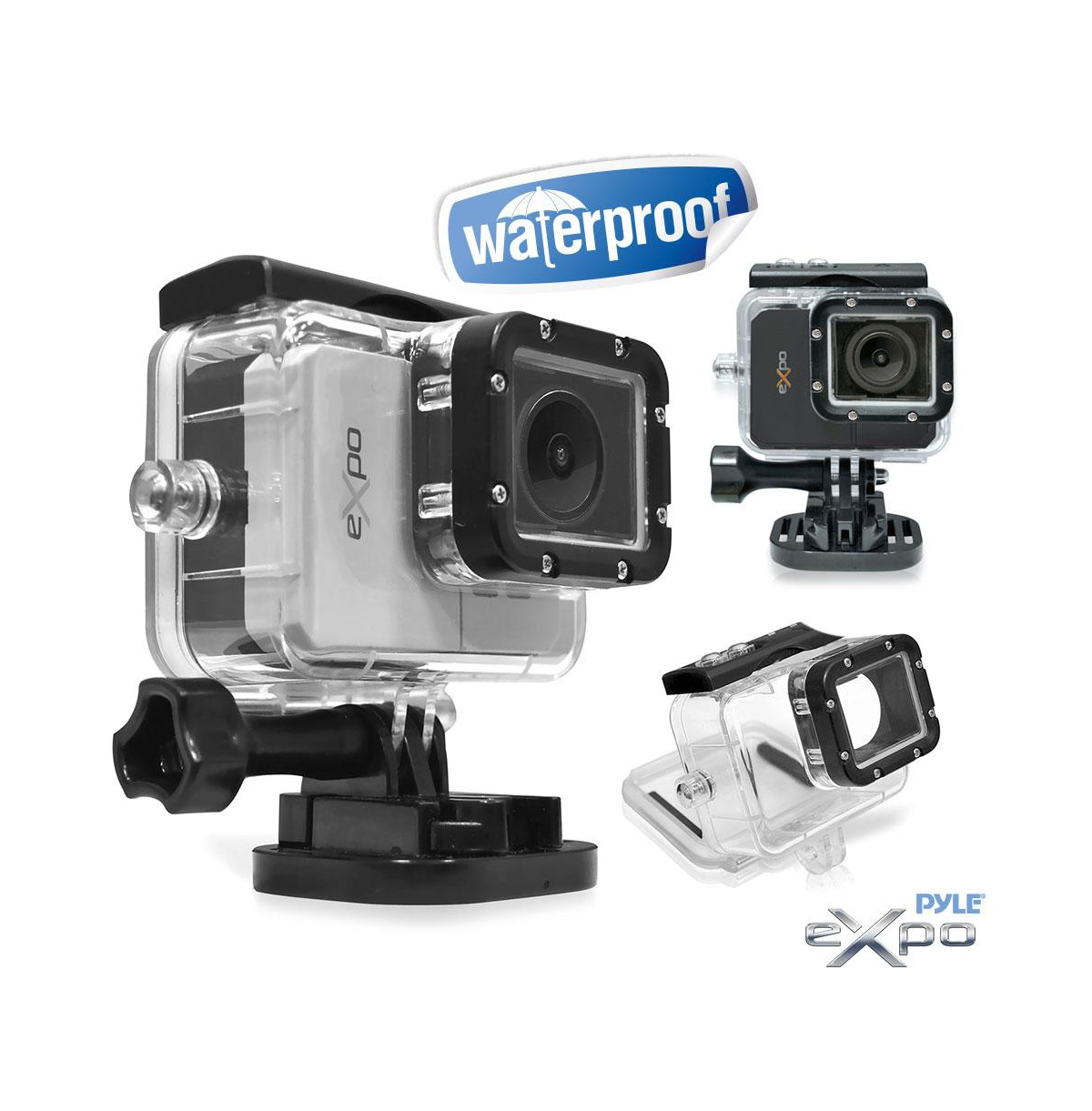 Pyle Expo Sports Action Camera - Hd 1080P Mini Hi-Res Camcorder w/ Wifi, 20 Mp Cam, 2" Screen Usb Sd Card Hdmi, Battery