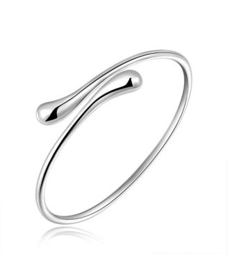 Isabella Gold Plated Teardrop Open Wrap Bangle Bracelet