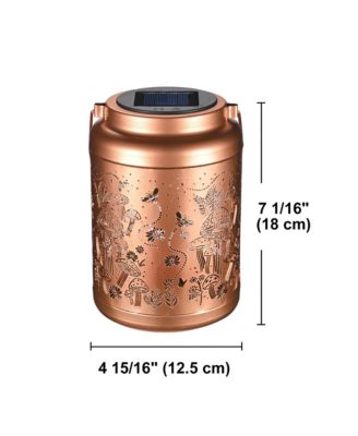 Mushroom Solar Lantern Outdoor Hanging Waterproof Metal Decor Light Christmas Gifts Yard Patio Porch 2Pack