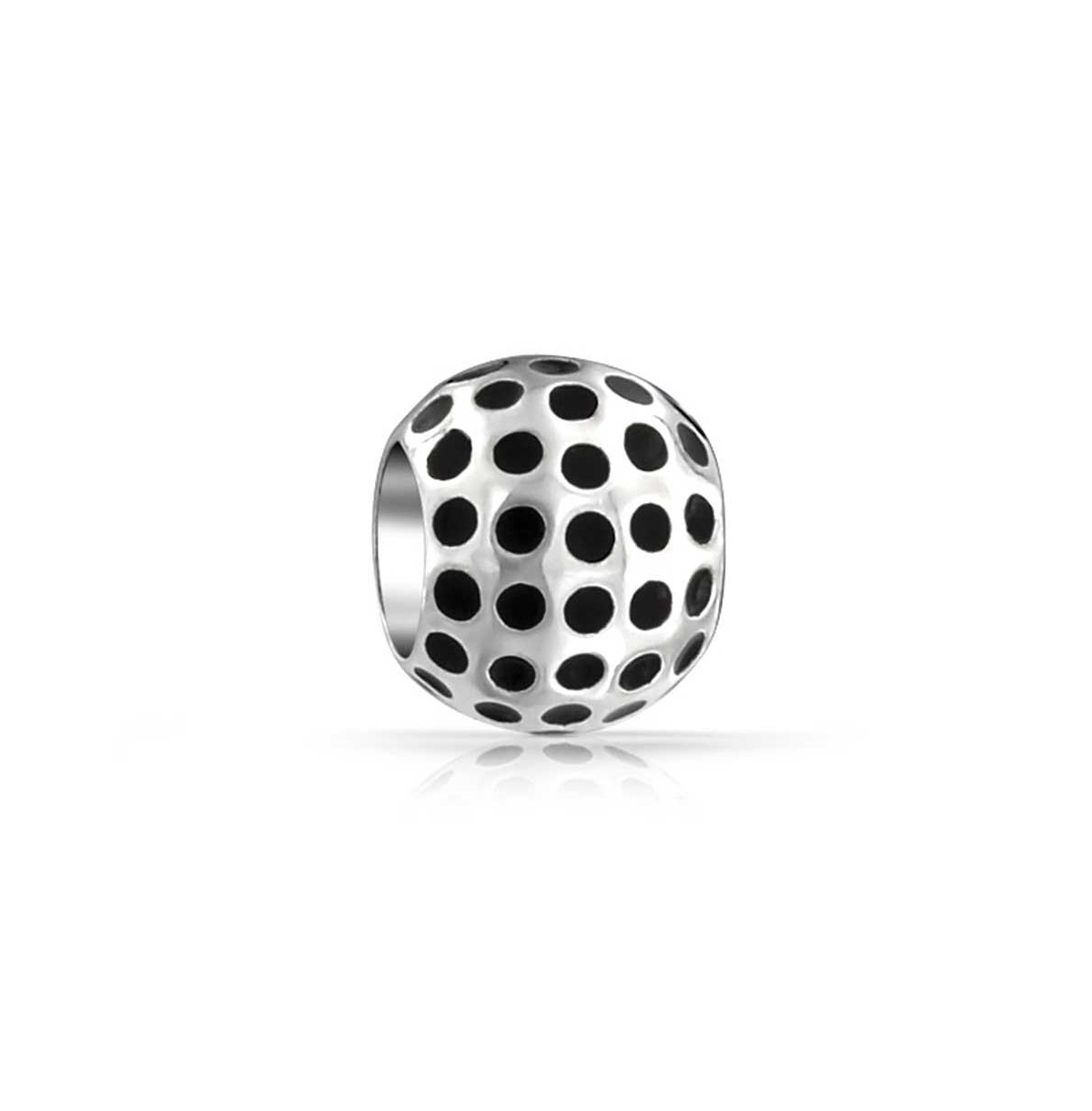 Bling Jewelry Set of 2 Golf Ball Golf Bag Clubs Charm Bead Sterling Silver for European Bracelet