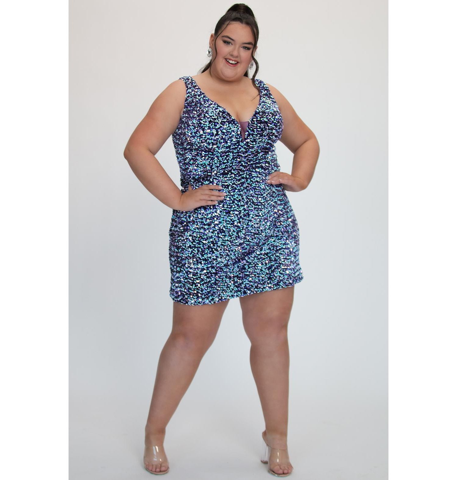 Women's Sequin Bra-friendly Fitted Mini Dress