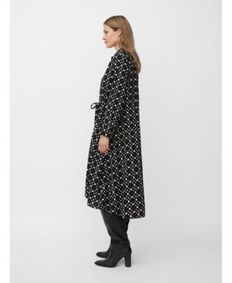 Women's MaNovany Long Sleeve Shirt Midi Dress