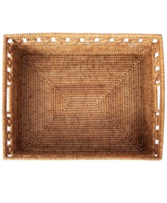 Artifacts Trading Company Inna Design Rectangle Basket with Cutout Handles