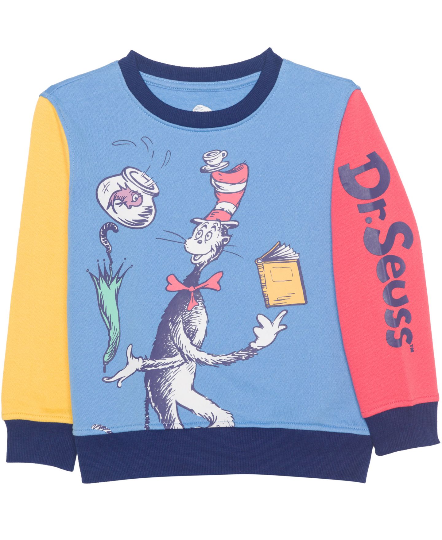 Детский комплект Dr. Seuss Cat in the Hat для малышей из 3 предметов, 2T-5T, цвет: Синий / Молочный белый — фото 12