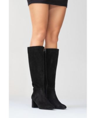 Sejas Leather Block Heel Knee-High Boot (Women)