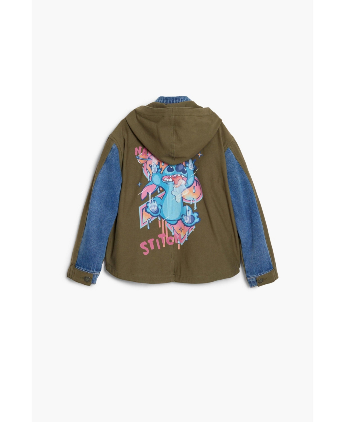 Desigual Girls's Stitch Combined Parka In Blue