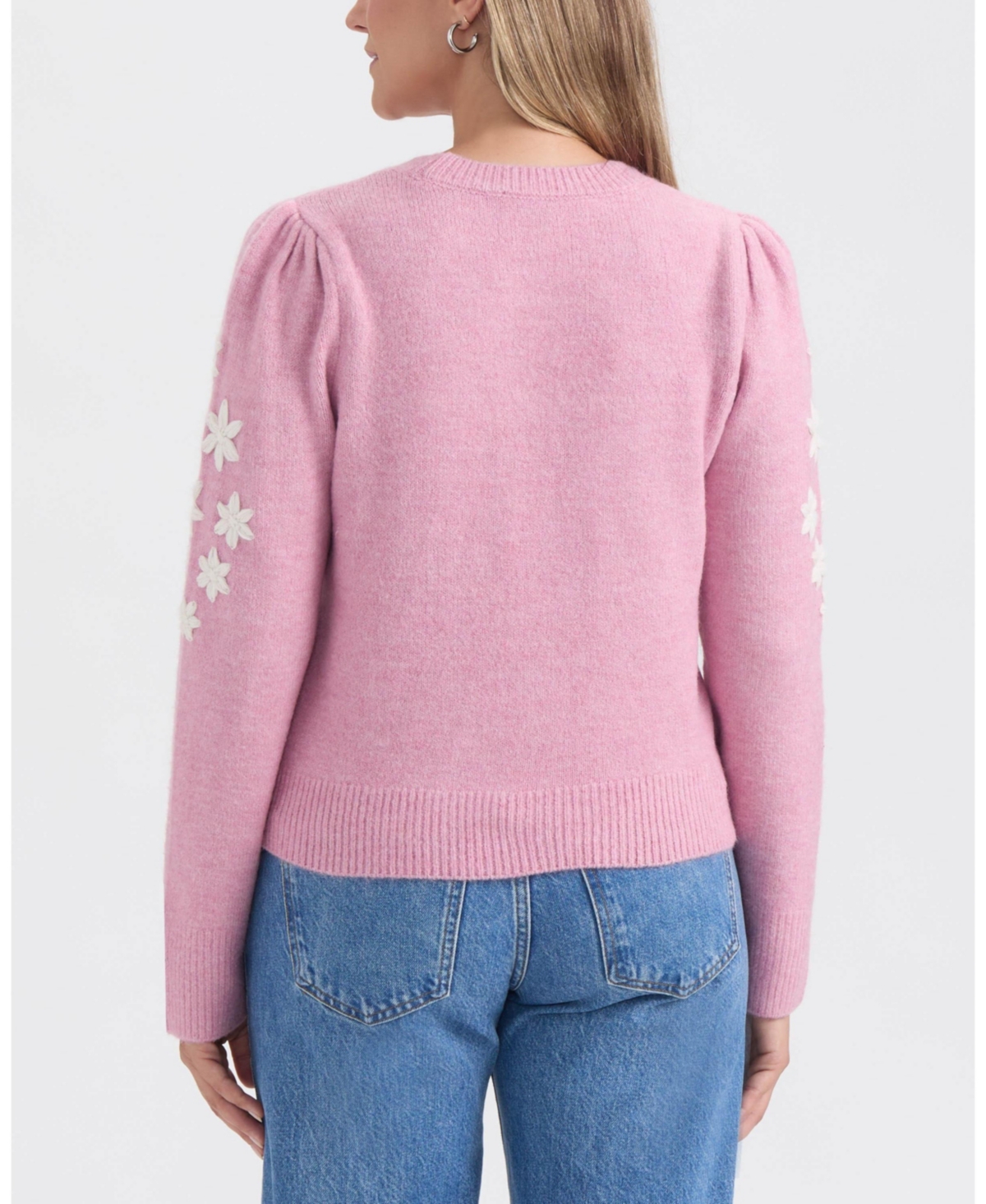 Ellen Tracy Women's Floral Embroidered Sweater