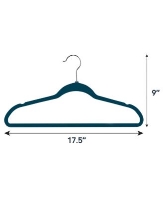 Home 100 Piece Velvet Slim Profile Heavy Duty Felt Hangers with Stainless Steel Swivel Hooks in Pink