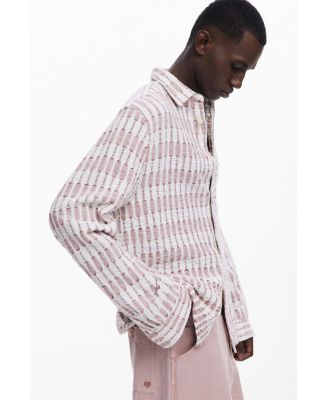 Men's Long-sleeve openwork shirt