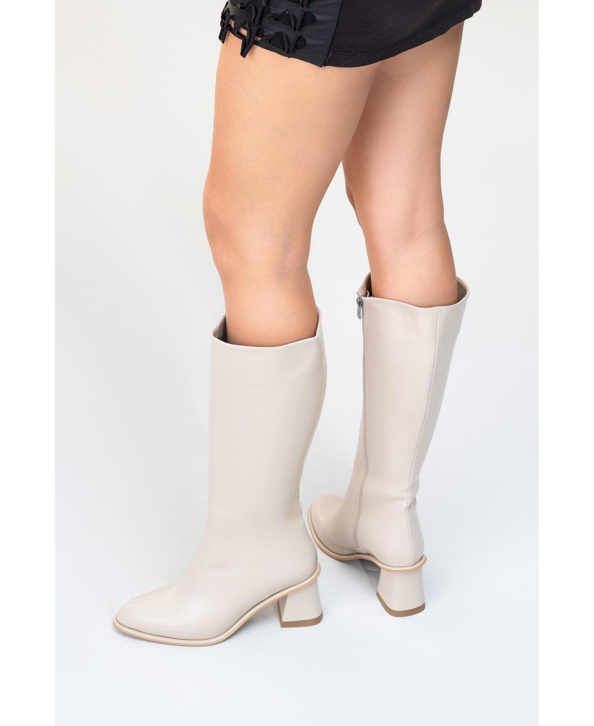 Prologue Shoes Paradis Block Heel Knee High Boot (Women)