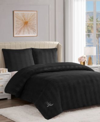  Jenny Velour Striped Jacquard 2-Pc. Comforter Set, Twin/Twin XL