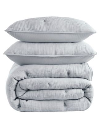 Harbor House Breeze Cotton Embroidered 3-Pc. Quilt Set, Full/Queen