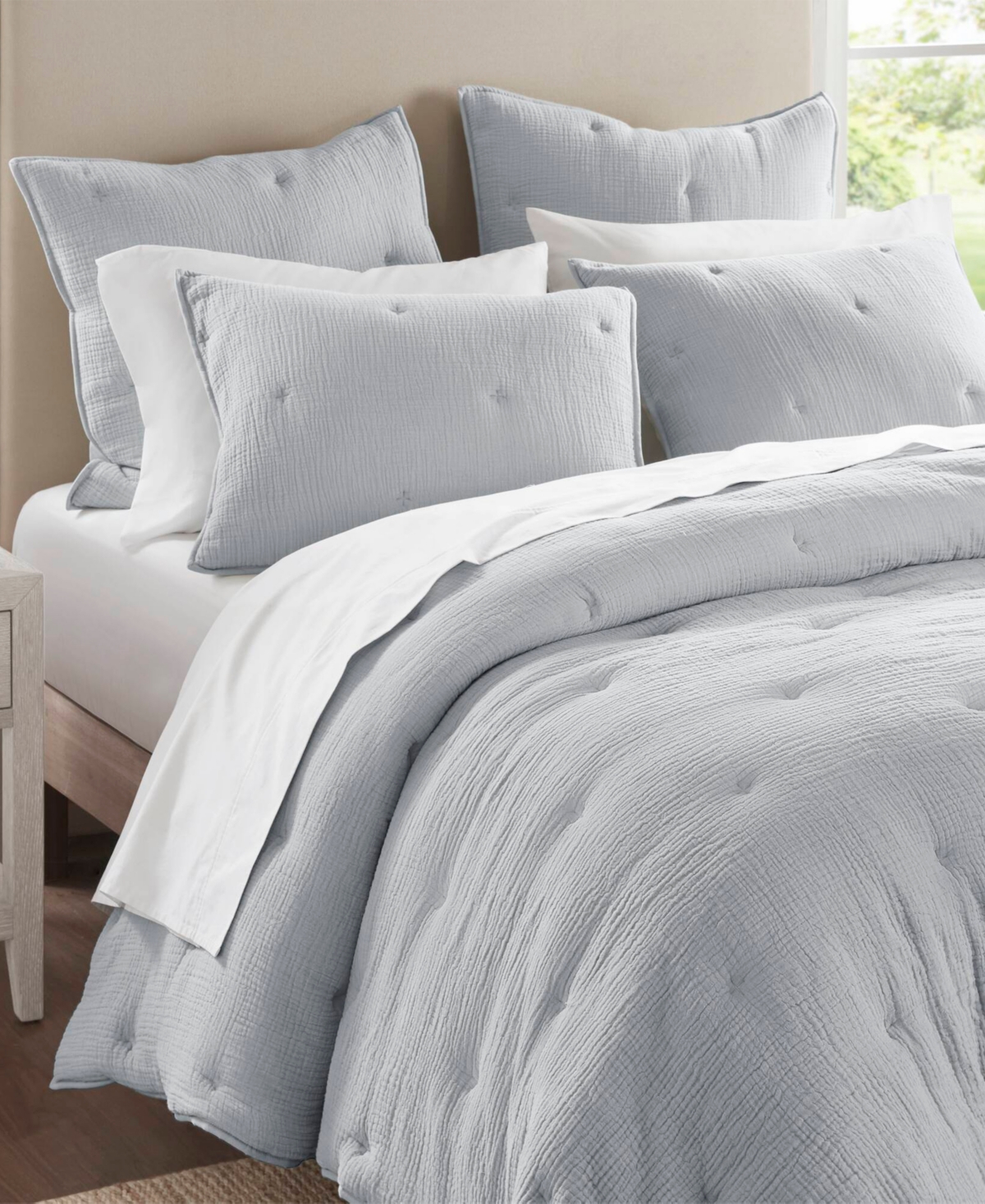 Harbor House Breeze Cotton Embroidered 3-Pc. Quilt Set