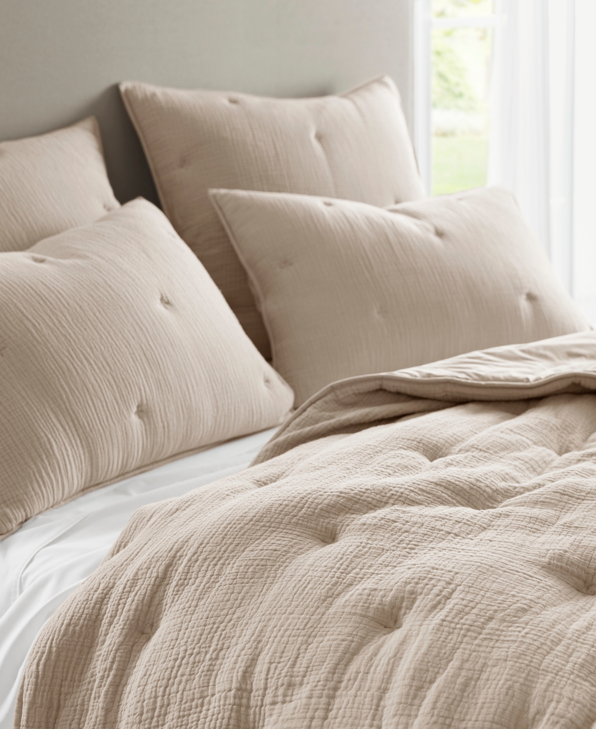 Harbor House Breeze Cotton Embroidered 3-pc. Quilt Set, Full/queen In Brown