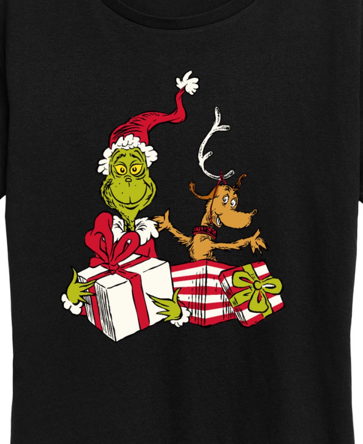 Hybrid Apparel The Grinch And Max Presents Women's Short Sleeve Graphic T-shirts In Green