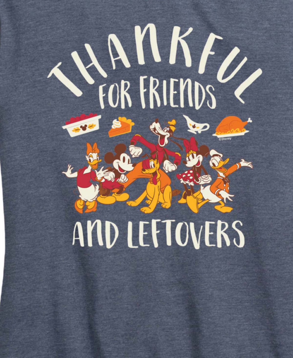 Disney Mickey and Friends Thanksgiving Leftovers Women's Short Sleeve Graphic T-shirts
