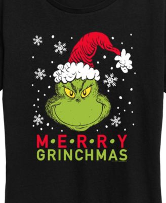 Merry Grinchmas Christmas Women's Short Sleeve Graphic T-shirts