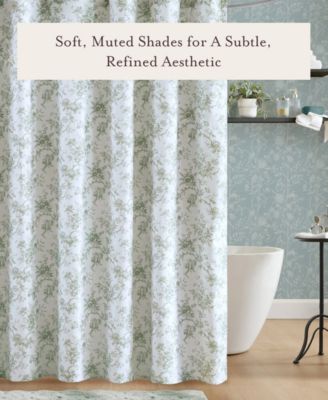 Walled Garden Tonal Floral Shower Curtain, 72" x 72"