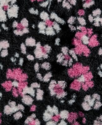 Printed Faux Rabbit Fur Blanket, 70" x 50"