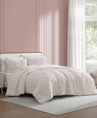 Betseys Leopard Burnout Velvet 3-Pc. Comforter Set, Queen