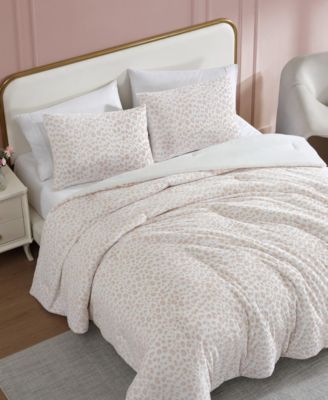 Betseys Leopard Burnout Velvet 3-Pc. Comforter Set, King