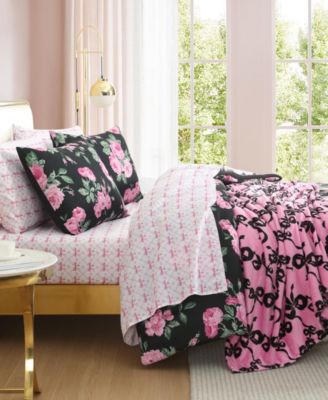 Garden Floral Printed Microfiber 8-Pc. Comforter Set, Queen