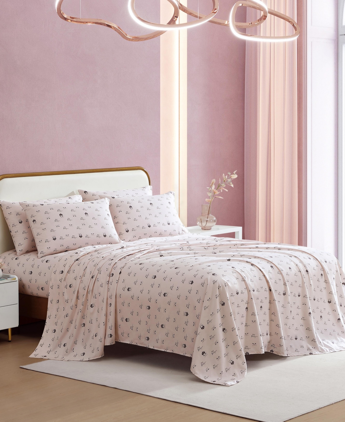 Betsey Johnson Printed Brushed Microfiber 6-pc. Sheet Set, Full