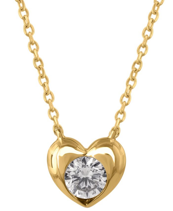 Diamond Pendant Necklace (1/4 ct. t.w.) in 14k Yellow Gold