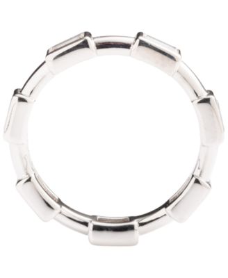 Cubic Zirconia Sterling Silver Band Ring