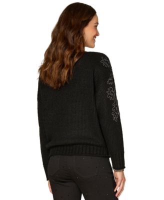 Petite Long Sleeve Boat Neck Sweater