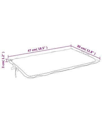 Sun Lounger Cushion Taupe Oxford Fabric 73.2 in x 22.8 in x 1.6 in