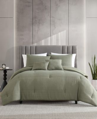 Solid Variegated Waffle 2-Pc. Comforter Set, Twin