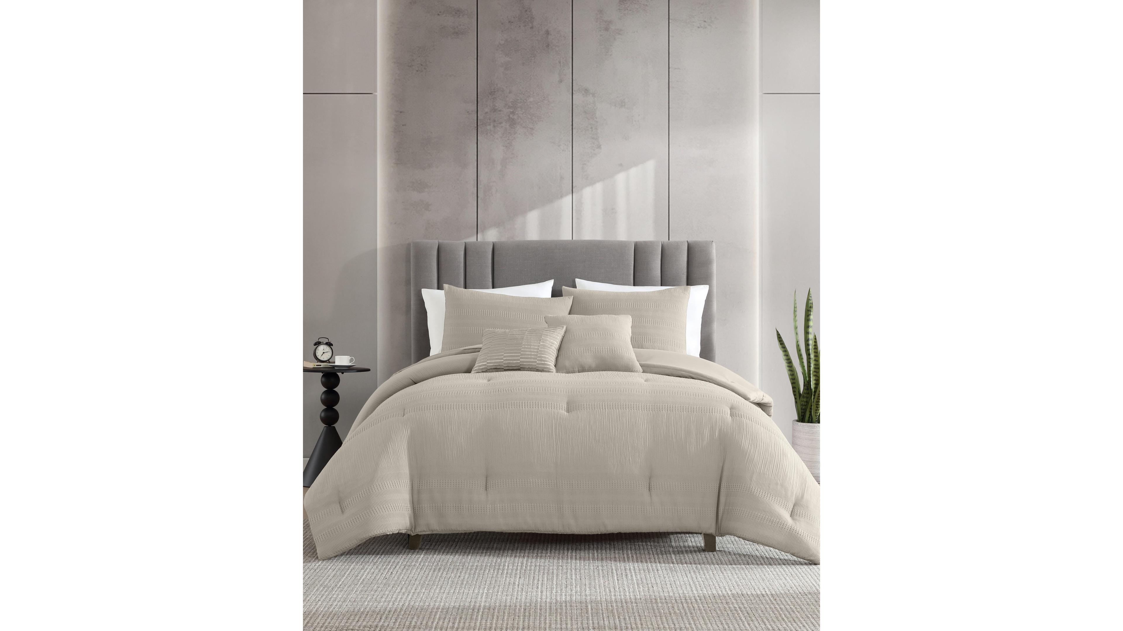 Kenneth Cole New York Solid Variegated Waffle 3-Pc. Comforter Set, King