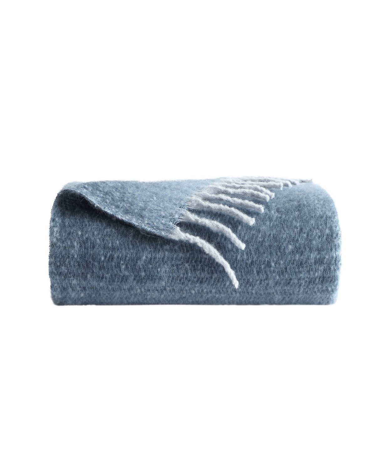 Kenneth Cole New York Faux Fur Mohair Throw Blanket, 70" X 50" In Multi
