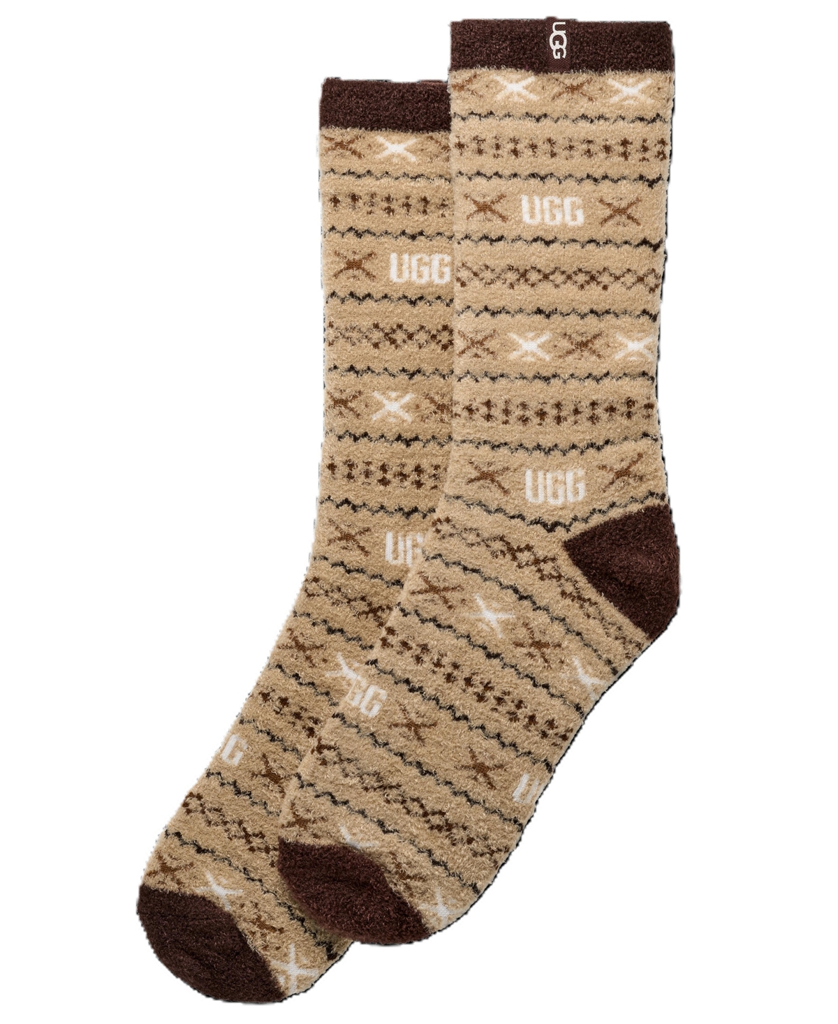 Ugg Women's Leslie Fair Isle Graphic Crew Socks