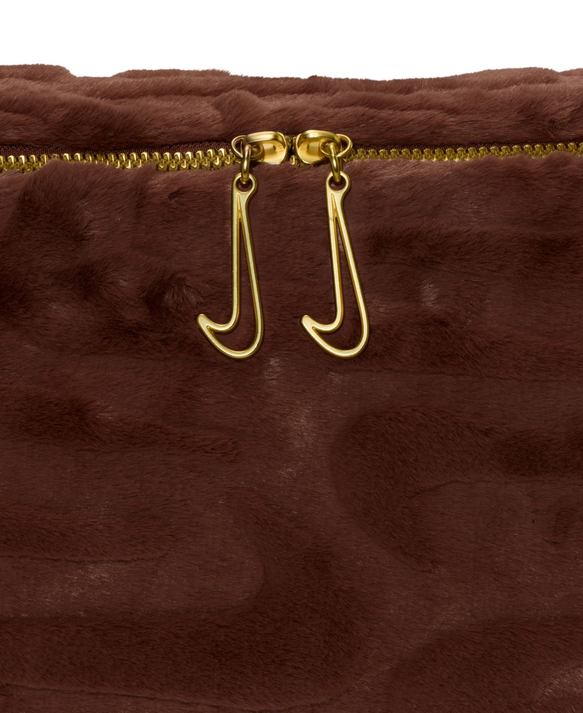 Nike Men's Sportswear Faux Fur Slouchy Bag In Brown