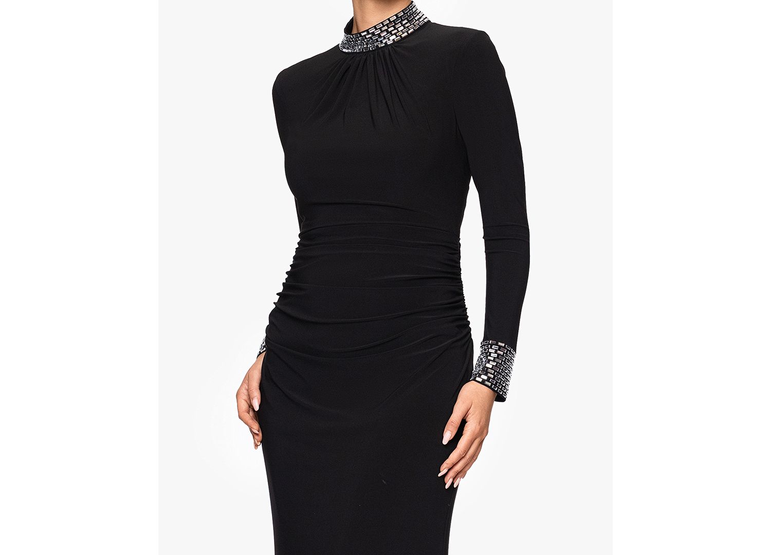 Women's Long Sleeve Mock Neck Gown