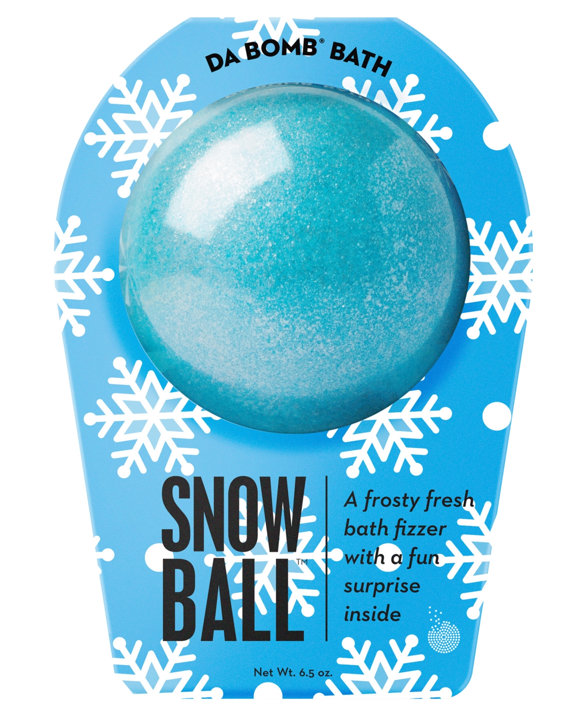Da Bomb Snowball Frosty Fresh Fragrant Bath Fizzer, 6.5 Oz. In Transparent