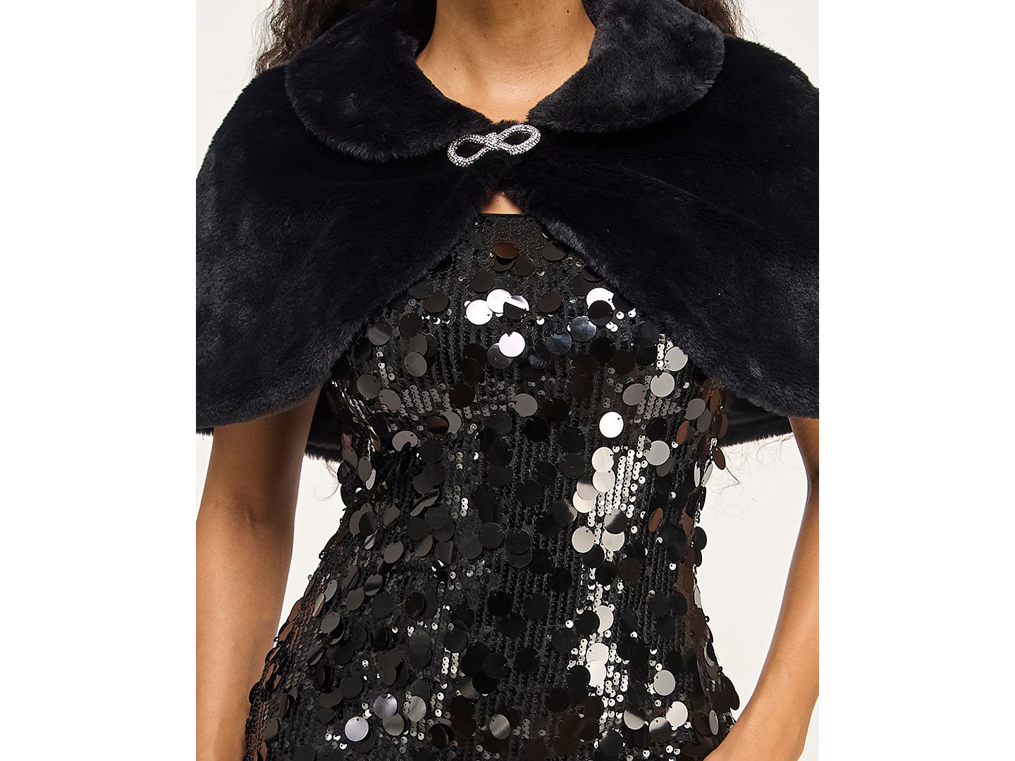 Женская куртка INVITEE Bcx Juniors' Peter Pan Collar Shrug, цвет: Чёрный — фото 4