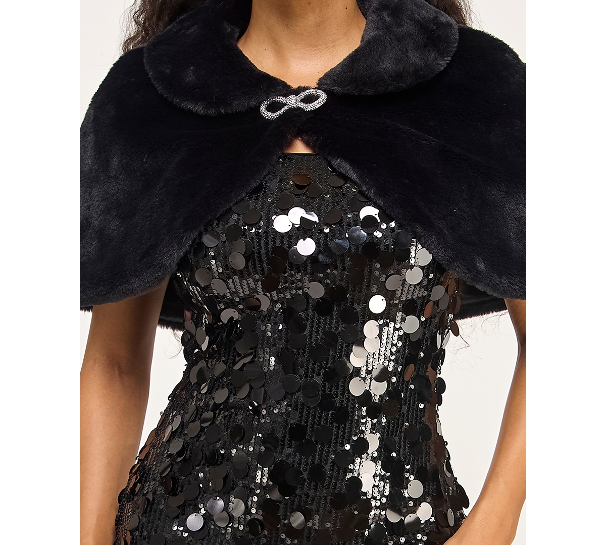 Bcx Juniors' Peter Pan Collar Shrug Jacket In Black