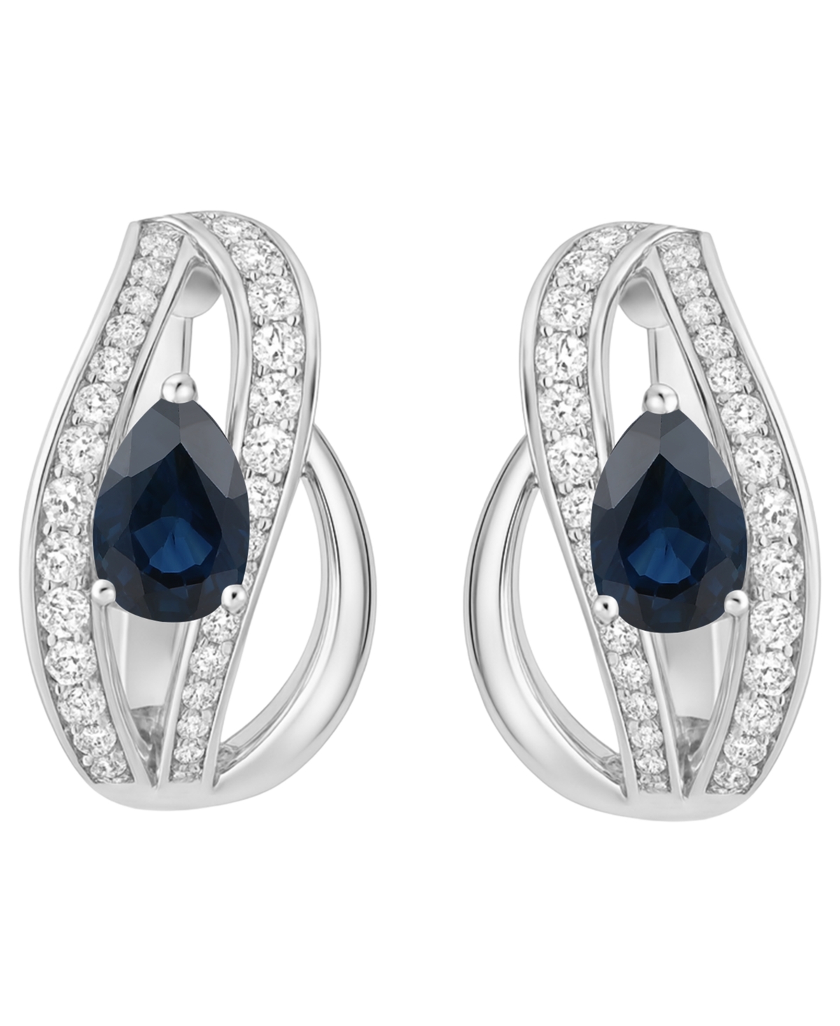 Macy's Emerald (5/8 ct. t.w.) and Diamond (1/3 Drop Earrings 14K Gold (also White Sapphire & Ruby)